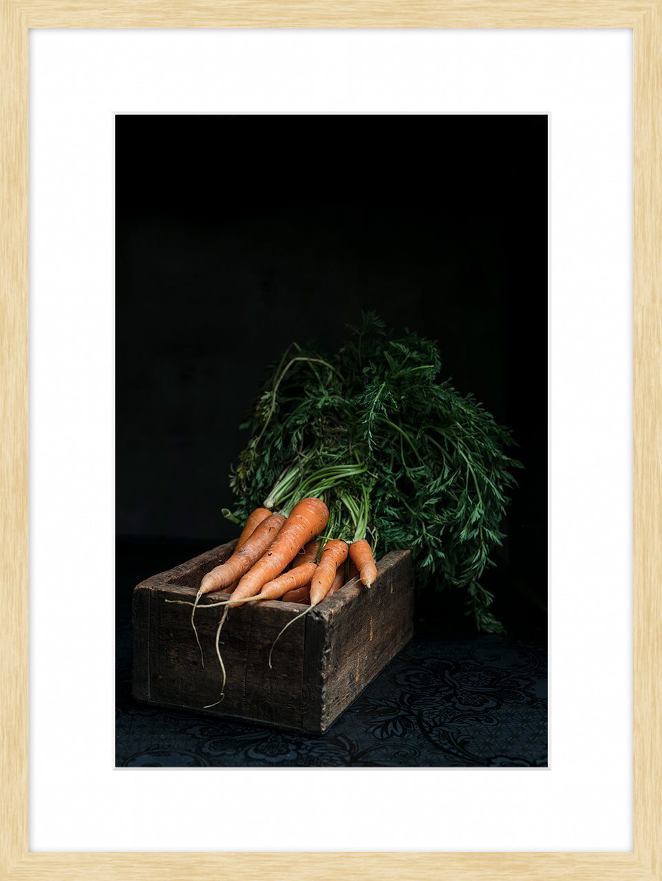 Carrots In A Wooden Box